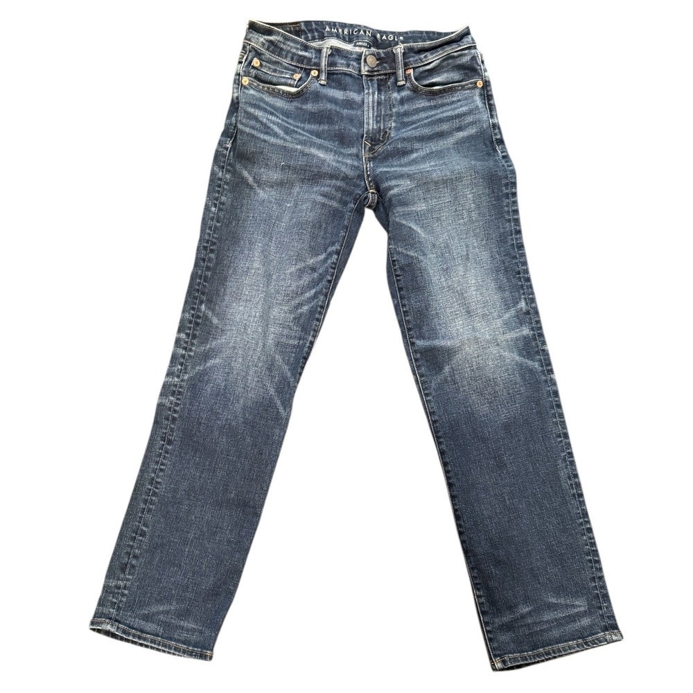 American Eagle Outfitters Mens Jeans Dark Wash Slim Fit Size 28x30 airflex